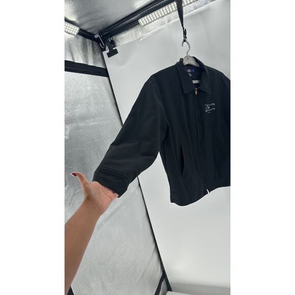 Dickies black Hollywood Choppers moto jacket biker grunge alternative size L - Picture 7 of 11